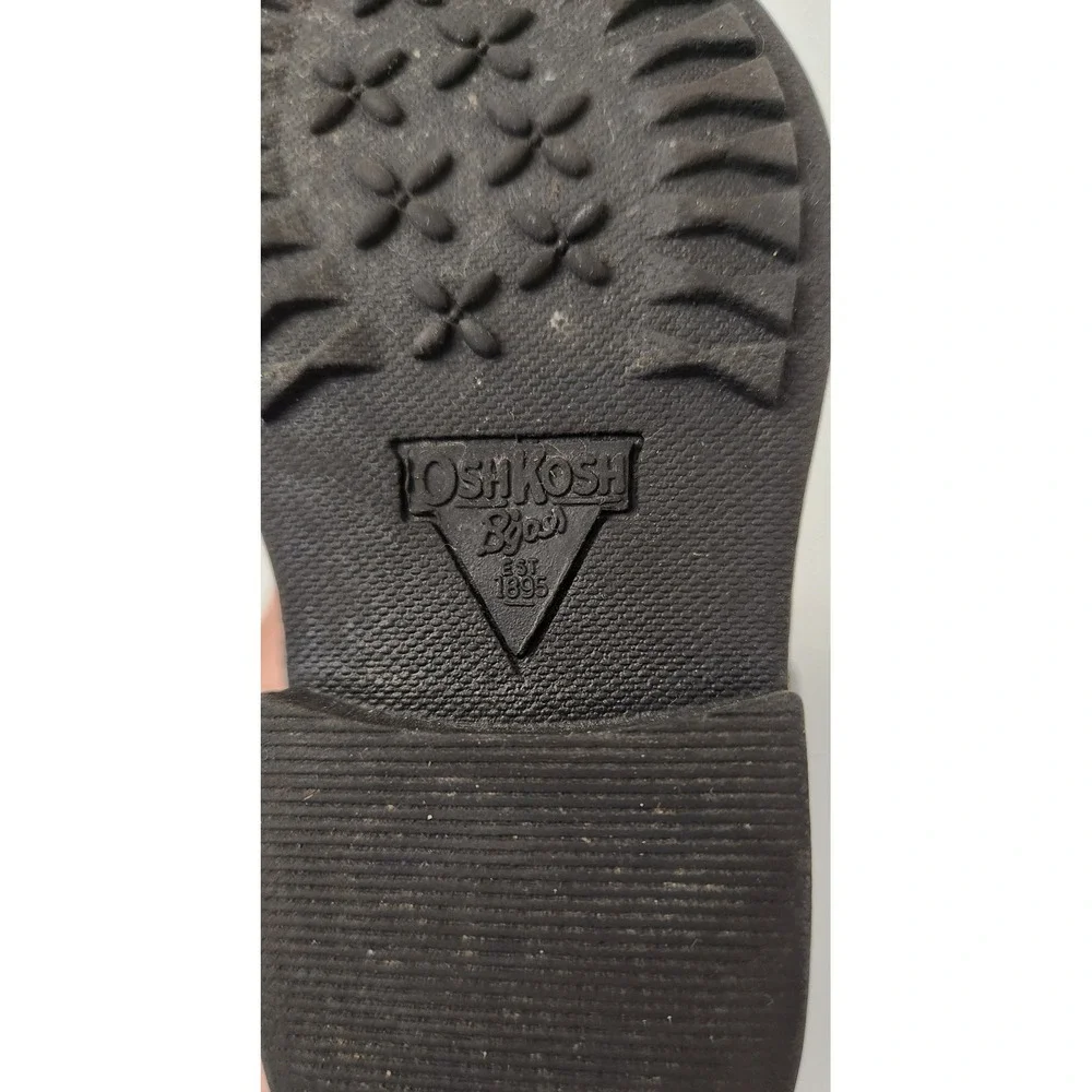 OshKosh Black Faux Leather Side Zip Fashion Riding boots shoes Toddler‎ Size 5